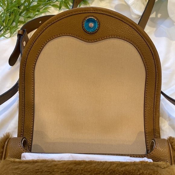 See by Chloe Shearling & Leather Mara Saddle Crossbody Bag - Picture 8 of 16